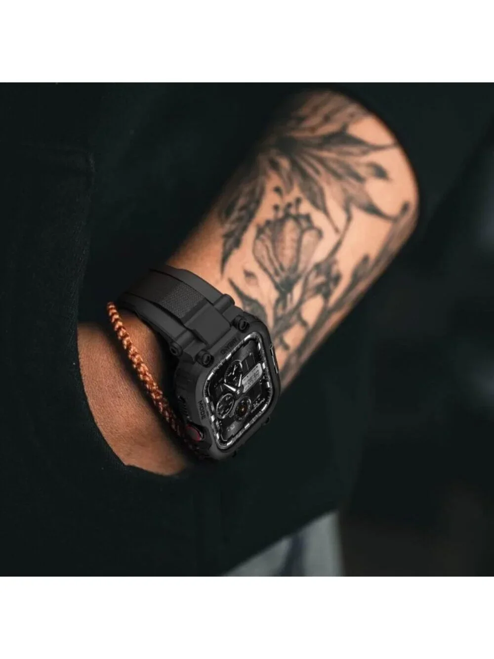 Rugged Protective Case for Apple Watch 45mm/44mm - Sport Band Compatible, Men’s